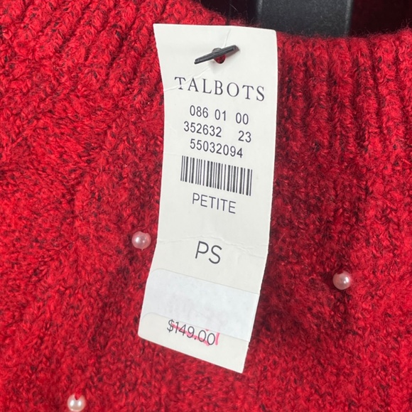 NEW Talbots Dress Womens Small petite red knit pencil sheath - Picture 5 of 9